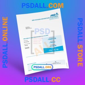 ANZ Bank Statement Template in PDF Format