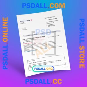 Bank of America Bank Statement Template in PDF Format