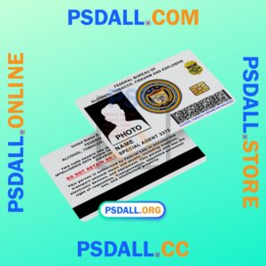 ATF-Bureau of Alcohol, Tobacco, Firearms and Explosives ID Card Vector Template