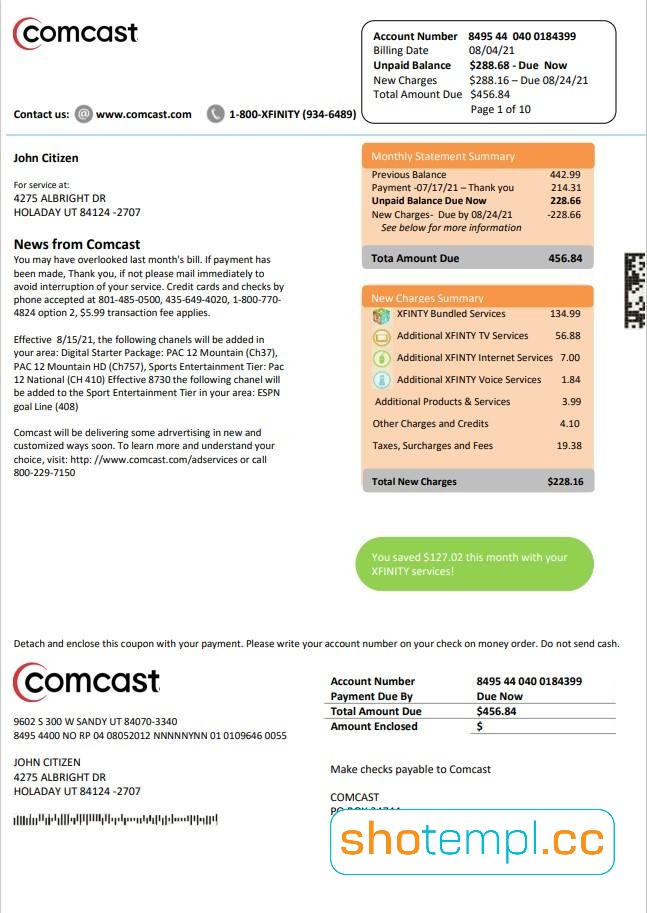 Utah Guidetech Bill PDF Template